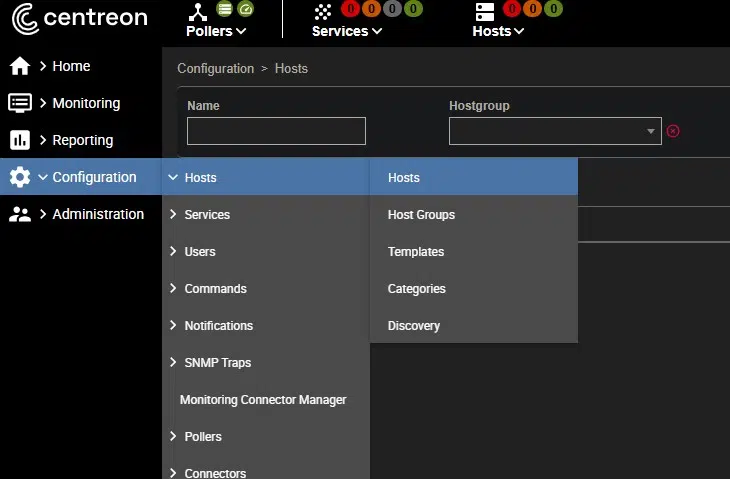 Ajouter un hôte Centreon