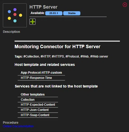 Installation du connecteur HTTP Server dans Centreon