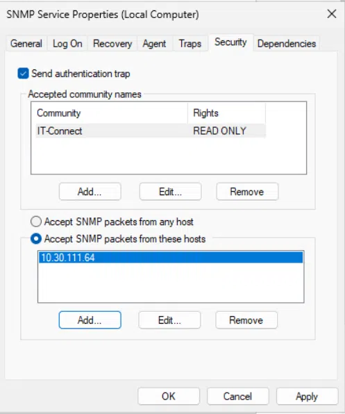 Architecture de supervision avec SNMP