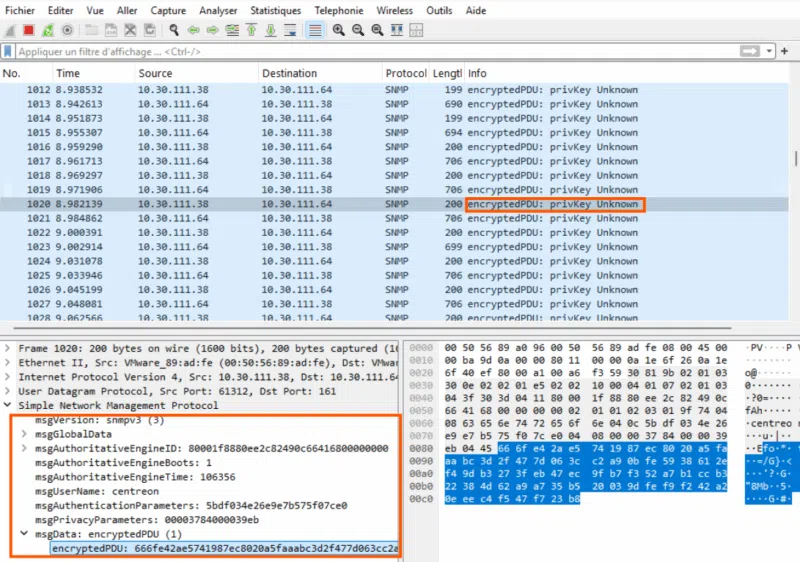 Capture Wireshark SNMPv3