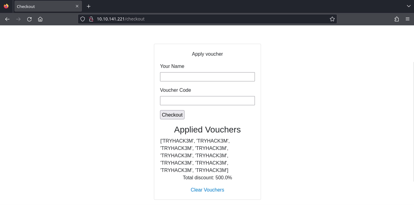 Web Server Port 80 Checkout Race Condition
