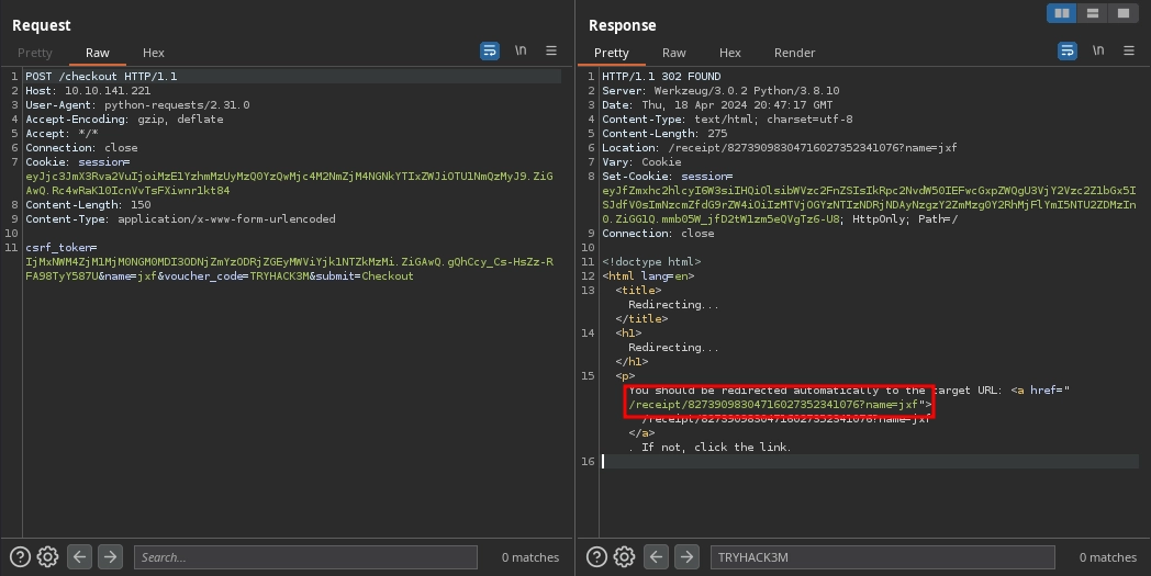 Web Server Port 80 Checkout Receipt