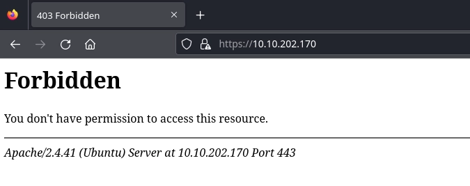 Web Server Port 443 Forbidden
