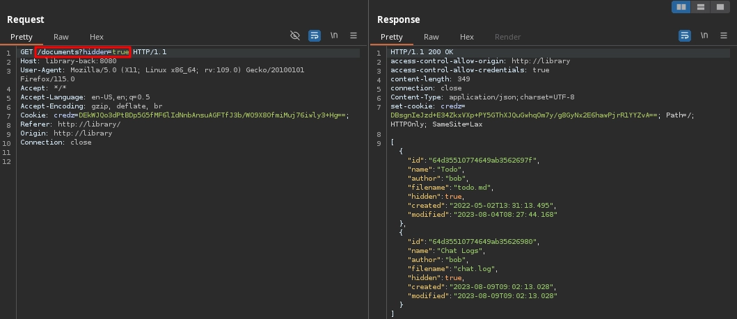 Library Back-End Hidden Files
