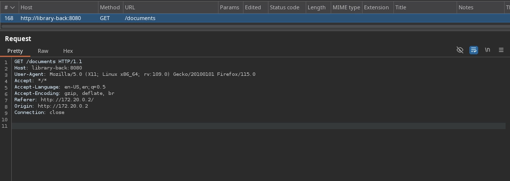 Library Back-End Request