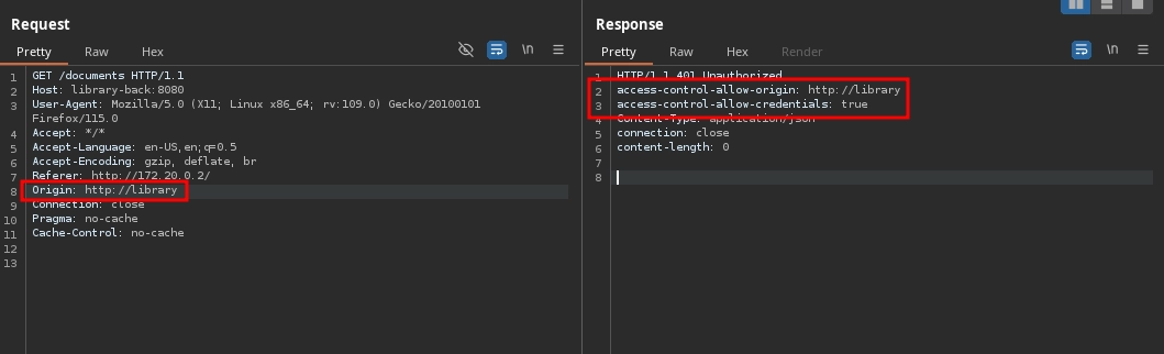 Library Back-End Request Origin