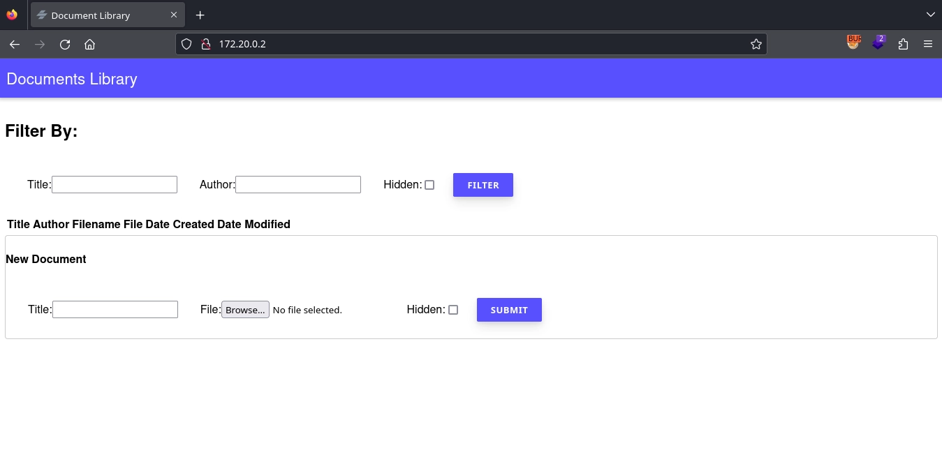 Library Front-End Index