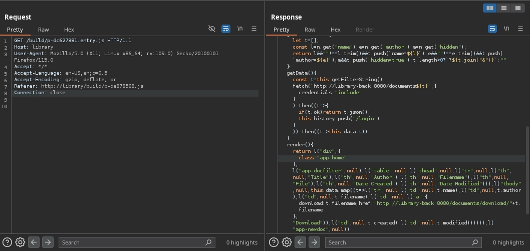 Library Front-End JS