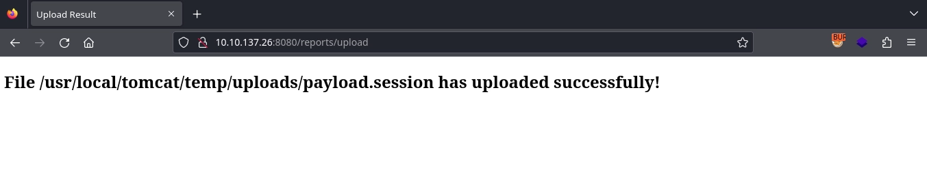 Web 8080 Reports Upload Payload
