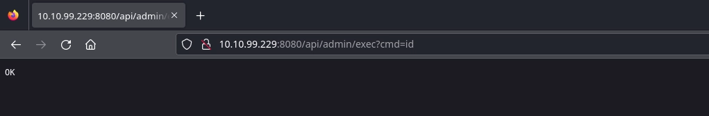 Web 8080 API Admin Exec